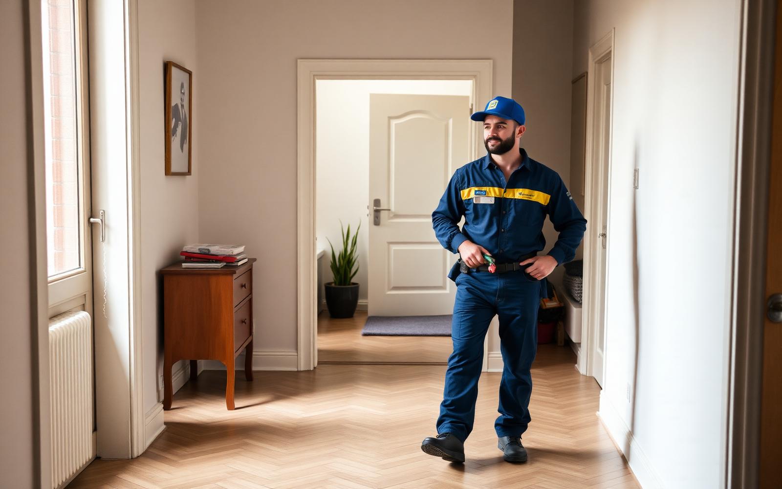 Tecnico NT Manutenzioni durante un intervento in appartamento
